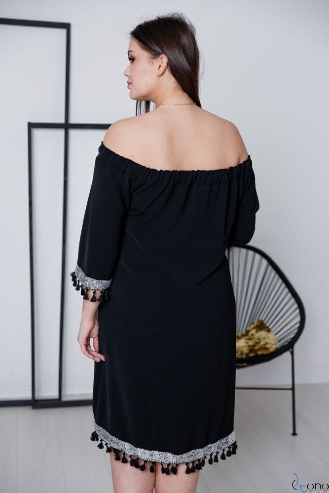  Czarna Sukienka FEREZO Plus Size