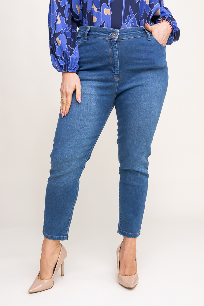 Niebieskie Spodnie Jeansowe LERZI