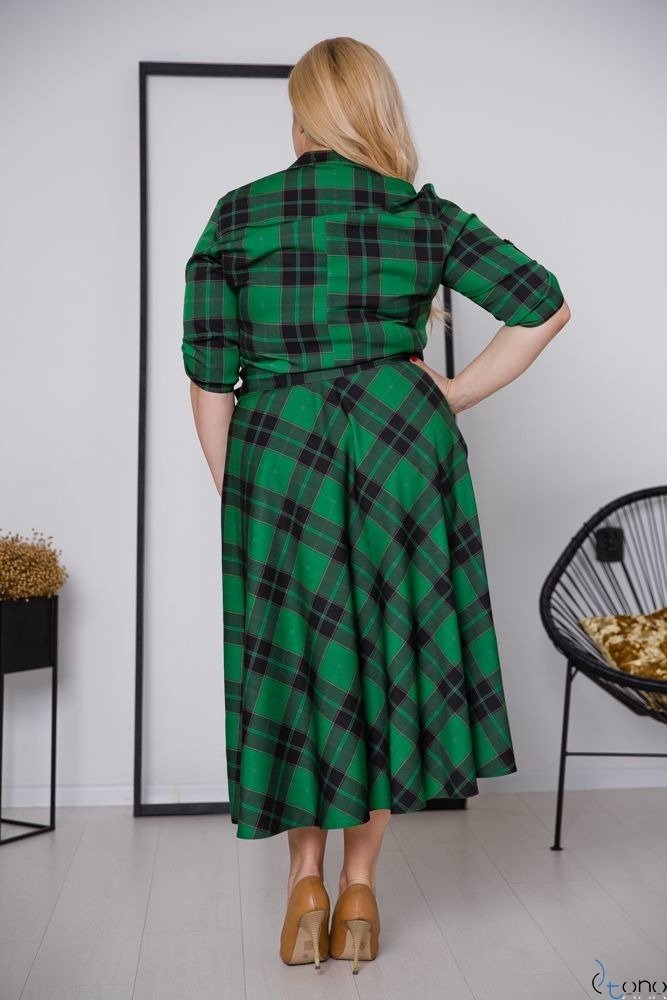 Zielona Sukienka RAVELA Plus Size 
